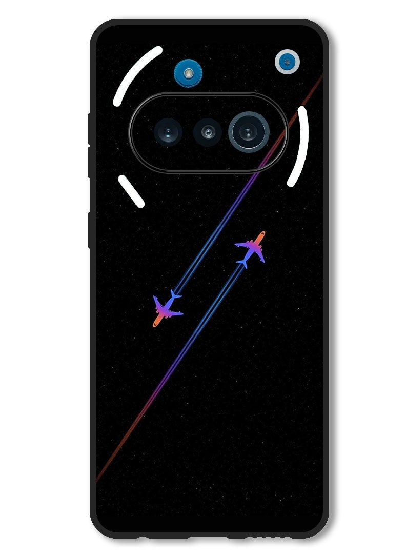 Theodor Case Compatible with Nothing Phone 3a Protection Shockproof Bumper Cover Airplanes - Image 1