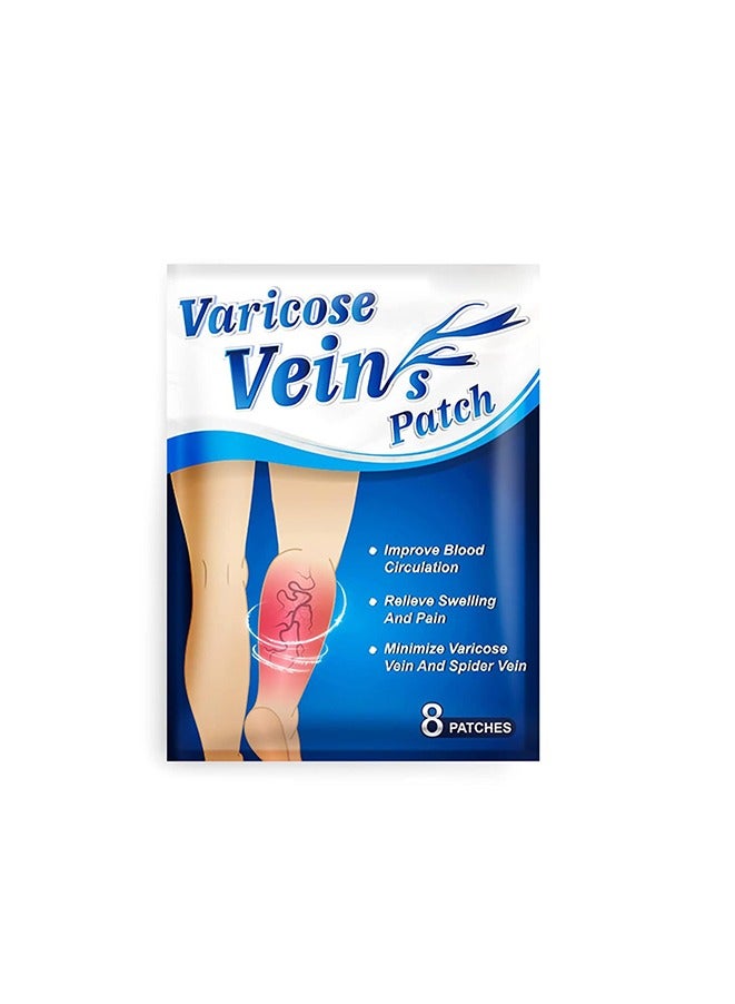 Generic 8 Count Varicose Veins Stickers for Legs, Varicose Vein Healing Patch Plaster  - Image 1