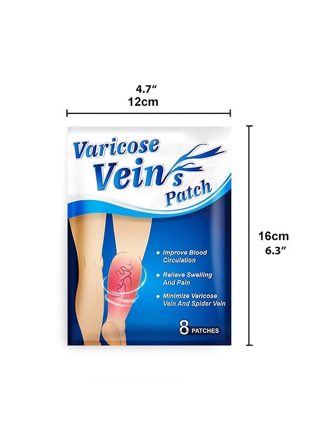 Generic 8 Count Varicose Veins Stickers for Legs, Varicose Vein Healing Patch Plaster  - Image 3