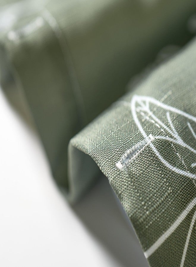 InterDesign iDesign Floral Polyester Shower Curtain - 12 Reinforced Buttonholes - 72" x 72" - Green - Image 4