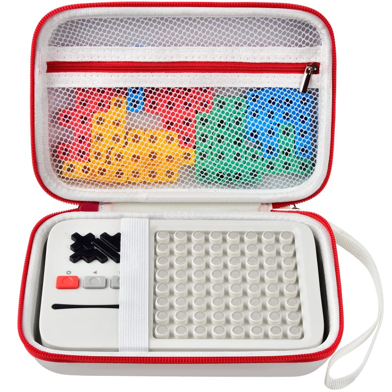 casmilee Case for GiiKER Super Blocks STEM Toys & Super Slide Brain Teaser Puzzle Games, Storage Organizer for Electronic Pattern Matching Console, Travel Puzzles Holder for Kids Boys and Girls, Box Only-White - Image 1