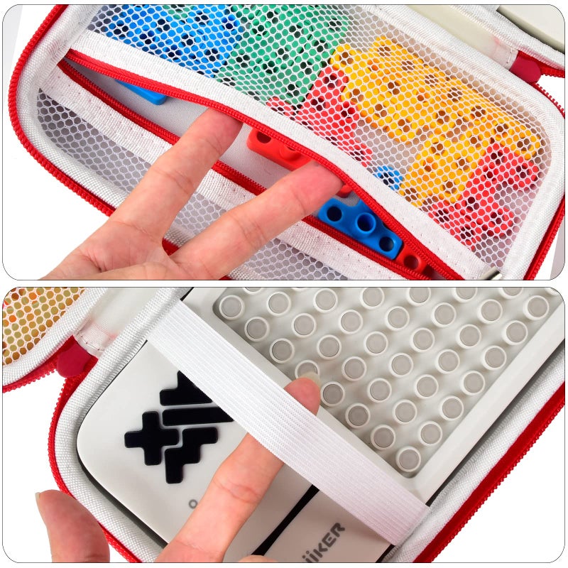 casmilee Case for GiiKER Super Blocks STEM Toys & Super Slide Brain Teaser Puzzle Games, Storage Organizer for Electronic Pattern Matching Console, Travel Puzzles Holder for Kids Boys and Girls, Box Only-White - Image 5