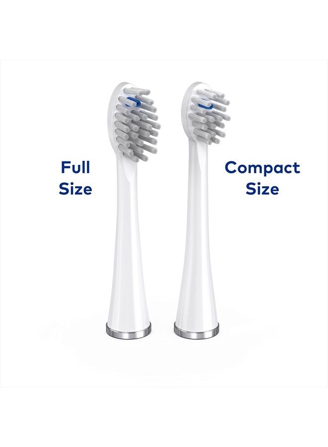 Waterpik Genuine Full Size Replacement Brush Heads With Covers for Sonic-Fusion Flossing Toothbrush SFFB-2EW, 2 Count White - Image 4