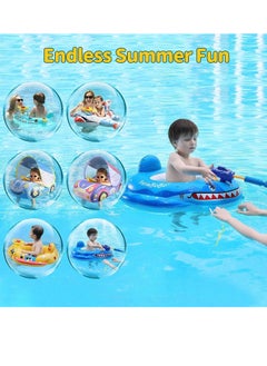 SYOSI Baby Pool Float Free Swimming Baby Inflatable Swim Float Seat Boat Pool Swim Ring for Toddler Shark Baby Swim Floats Ring for Pool Bath Toys for 2-6 years old  - Image 4