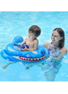 SYOSI Baby Pool Float Free Swimming Baby Inflatable Swim Float Seat Boat Pool Swim Ring for Toddler Shark Baby Swim Floats Ring for Pool Bath Toys for 2-6 years old  - Image 5