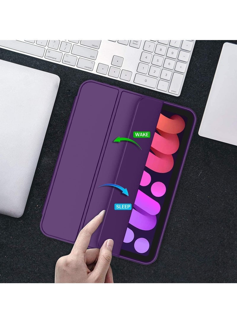 JAJEEK NEW Smart Case with Pencil Holder Compatible with iPad Mini 6, Trifold Stand Smart Case with Soft TPU Back, Auto Wake/Sleep, Dust Proof & Anti-Fingerprint, Heavy Duty Protection - Image 4