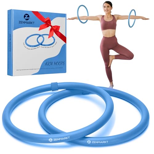 Zenmarkt Weighted Fitness Hoop for Arms Mini Upper Body Exercise Tool to Strengthen Arms and Shoulders Lightweight Design for Fun Home Workouts Blue - Image 2