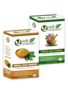 100% Organic Indigo Powder And Bio Henna Powder ; Natural Hair Care ; No Added Chemicals Combo Pack (200 Grams)