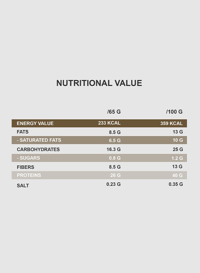 QNT 40% PROTEIN CRUNCHY BAR | 12 x 65g | CHOCOLATE FLAVOUR | Low Sugar, Triple Blend - Image 4