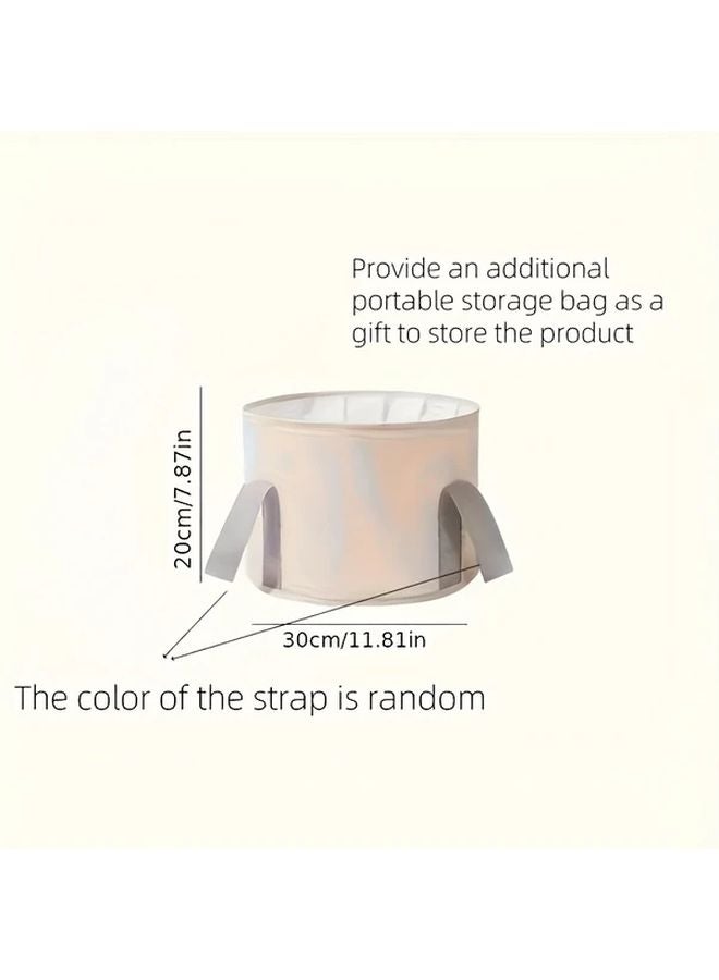 White Foldable Insulated Foot Spa Bucket Portable Foot Bath For Home Travel - Image 4