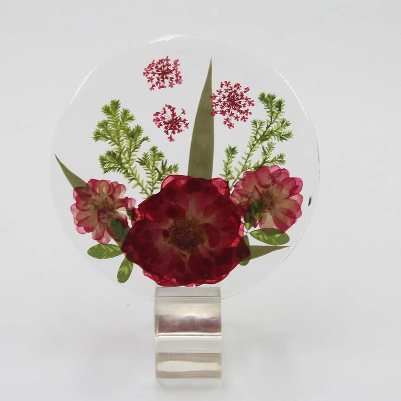 Y&D New Design DIY Real Flower Resin Coasters – Heat-Insulating Cup Mats for Tea Cups, Home & Dining Table Decor - Image 1