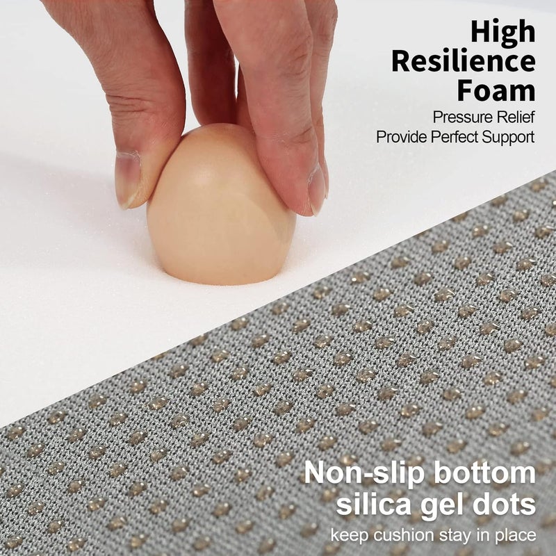 BUYUE Thickened 25 Original Linen Dining Chair Cushion UShape High Density Foam Comfortable Chair Pad for Kitchen Slip Resistant Indoor Seat Cushion 1 Piece Red - Image 5