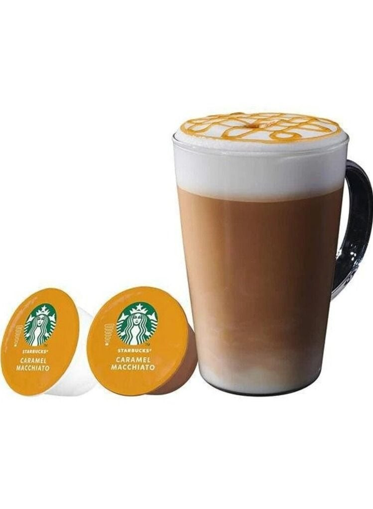 Starbucks Nescafe Dolce Gusto Caramel Macchiato 12 Capsules 15.8x6g, 5.5x6g-127.8g Pack of 3 - Image 3