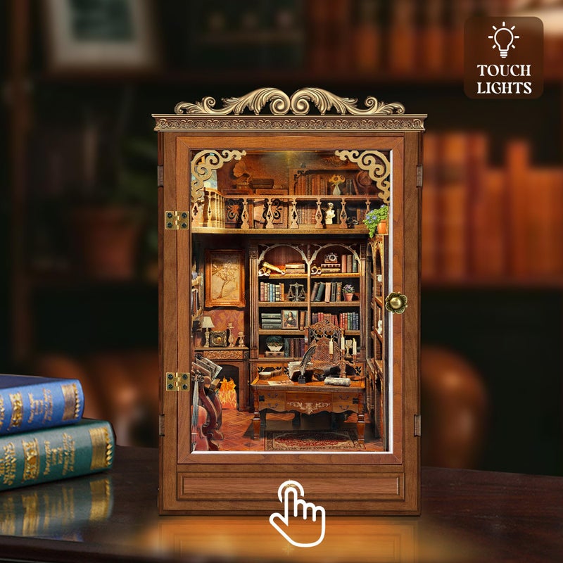 Miggley Book Nook Kit for Adults, Booknook DIY Miniature House Kit, Mini House Bookshelf Decor, Birthday Gift for Family, Friends - Time Book House - Image 3