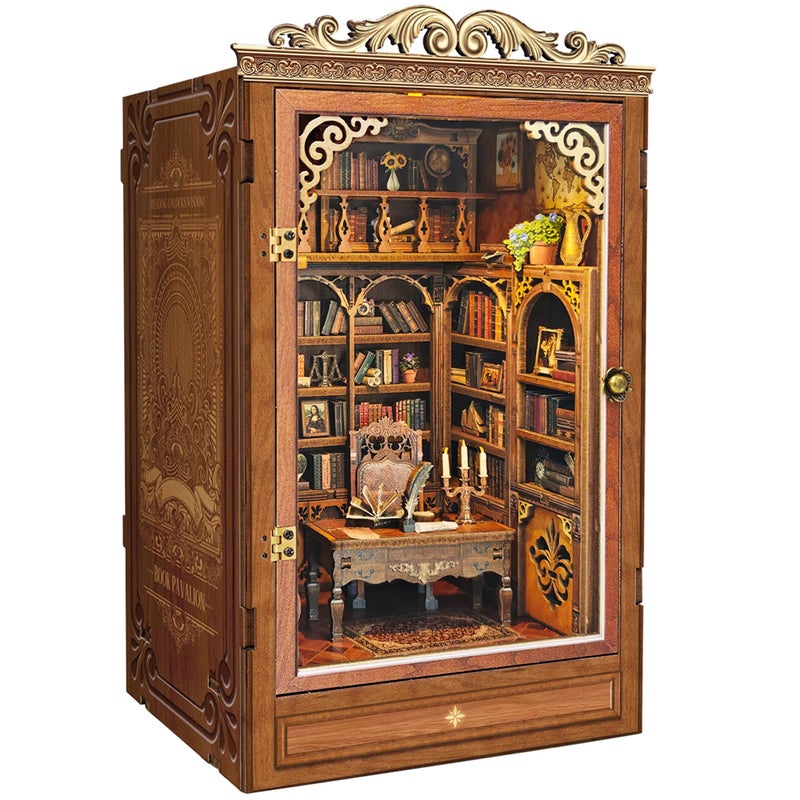 Miggley Book Nook Kit for Adults, Booknook DIY Miniature House Kit, Mini House Bookshelf Decor, Birthday Gift for Family, Friends - Time Book House - Image 1