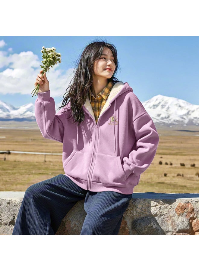 Flying in the snow Casual Jacket Women's 2025 Autumn Winter New Arrival Plus Size Loose Slimming Cardigan Top - Image 5