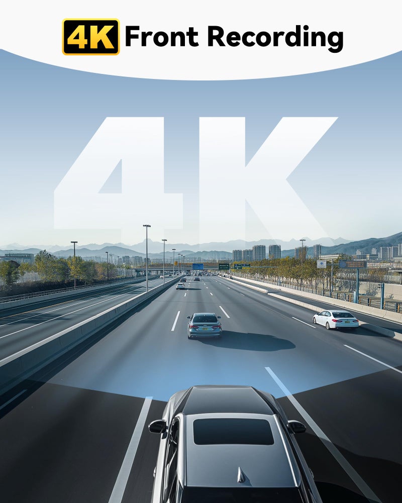 REDTIGER 4K Dash Cam Front, ADAS, Built-in WiFi GPS, Mini Hidden Dash Camera for Cars with G Sensor, 24H Parking Monitor, Free 32GB Memory Card, APP Control, Loop Recording, Night Vision (F9 Lite) - Image 2