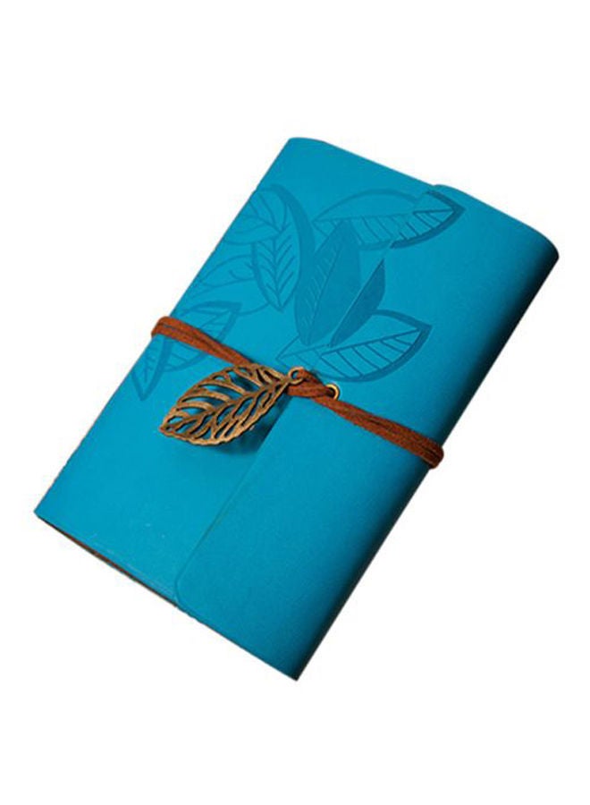 NIBEMINENT Loose-Leaf Notebook With Leaf Pendant Sky Blue