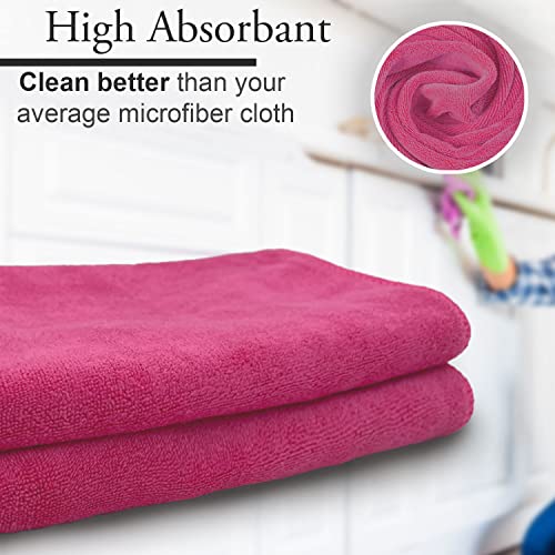 Sassoon Highly Absorbent Microfiber Cleaning Cloth in 450 GSM (1 Pc, Assorted)(40x40cm) Thick Lint & Streak-Free Multipurpose Cloths-Automotive Microfiber Towels for Car Bike Cleaning - Image 2