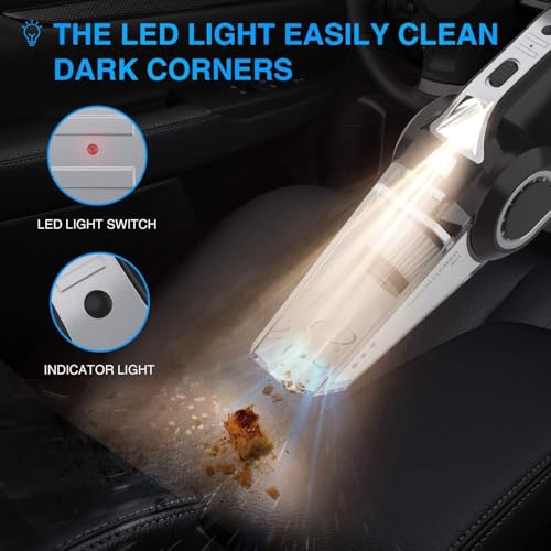NOJTI Car Vacuum Cleaner - Portable and Corded High Power Vacuum Cleaner for Car Cleaning, Wet and Dry Car Vacuum Cleaner, DC 12V, 120W 5.5 KPA Multipurpose Wet and Dry Cleaner (LY-8801) - Image 5
