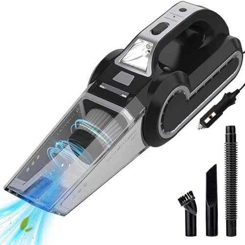 NOJTI Car Vacuum Cleaner - Portable and Corded High Power Vacuum Cleaner for Car Cleaning, Wet and Dry Car Vacuum Cleaner, DC 12V, 120W 5.5 KPA Multipurpose Wet and Dry Cleaner (LY-8801) - Image 1