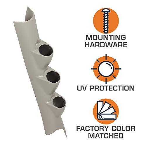 GlowShift Taupe Triple Pillar Gauge Pod Compatible with Dodge Ram Cummins 1500 2500 3500 2010-2018 - Factory Color Matched - UV Protected - ABS Plastic - Mounts (3) 2-1/16" (52mm) Gauges - Image 3