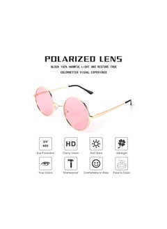 FEISEDY Polarized Sunglasses, Retro Round Women Men Sunglasses, Circle Steampunk Sunglasses, Unisex Retro Eyewear B2528  - Image 2