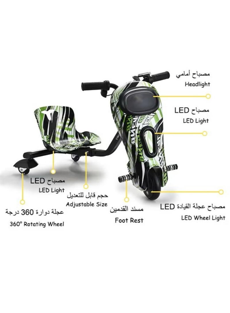 Mini Electric Drift Scooter Toy High Power 36V 360° Electric Drift Scooter  Adjustable with Bluetooth and Includes Protective Gear  Perfect for Kids and Teens  - Image 4