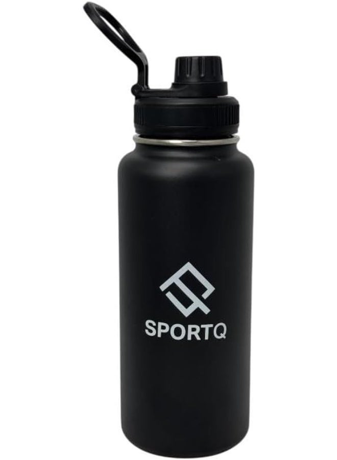 SportQ Thermal Water Bottle 1000ml SUS304 Stainless Steel – 6 Hours Hot & 12 Hours Cold Insulated – Leak Proof with Strong Handle – Suitable for Gym, Trips, School - Image 1