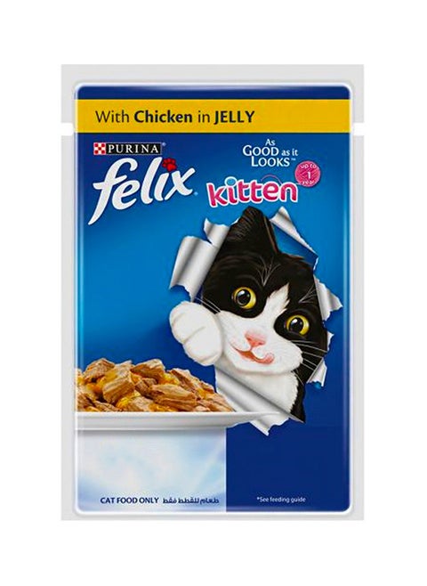 Felix Wet Cat Food with Chicken in Jelly , 85g