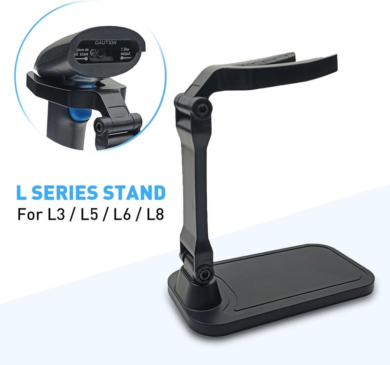 JRHC Universal Barcode Scanner Stand - Black and White - 1 Pack - USB - Desktop, Laptop - BAR_CODE_READER - Image 3