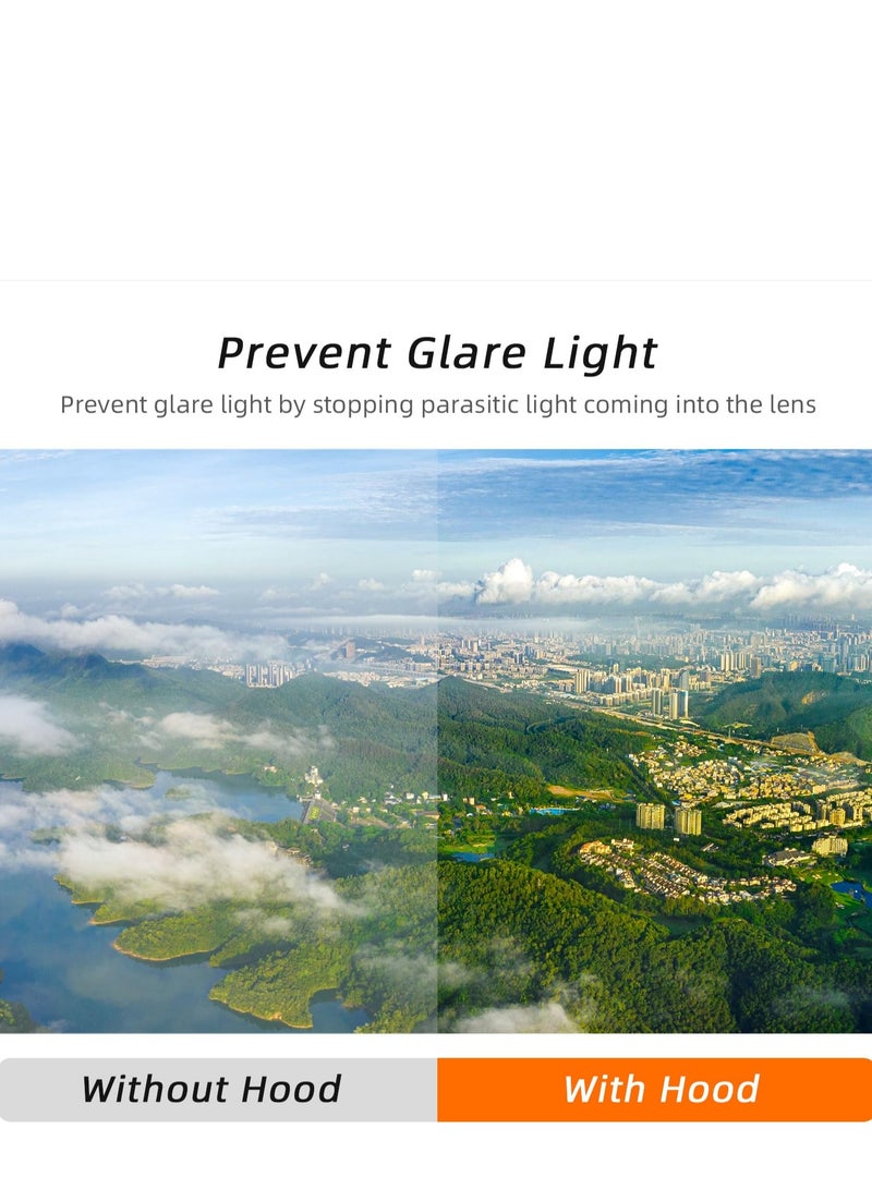 SYOSI Lens Hood for DJI Air 3 Drone Accessories, Anti-Glare Lens Cover Camera Guard Gimbal Protector for DJI Air 3 Drone - Image 4