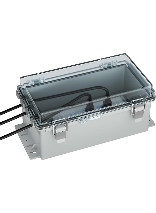 PROMASS Outdoor Extension Cord Cover, Waterproof Electrical Box Outlet Protector, Plastic Connection Box for Power Strips, Lights, Pumps & Controllers - Image 1