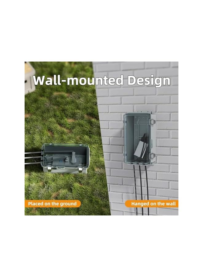 PROMASS Outdoor Extension Cord Cover, Waterproof Electrical Box Outlet Protector, Plastic Connection Box for Power Strips, Lights, Pumps & Controllers - Image 3