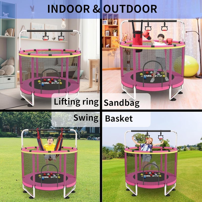 BLINWORLD Fitness Trampoline for Adults - 40"/48" 330 LBS Foldable Rebounder with Adjustable Foam Handle, Quiet Indoor Mini Workout Trampoline - Image 5