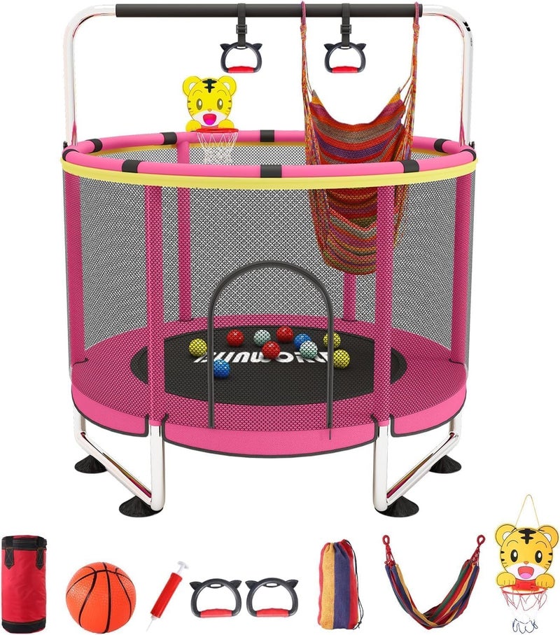 BLINWORLD Fitness Trampoline for Adults - 40"/48" 330 LBS Foldable Rebounder with Adjustable Foam Handle, Quiet Indoor Mini Workout Trampoline - Image 1