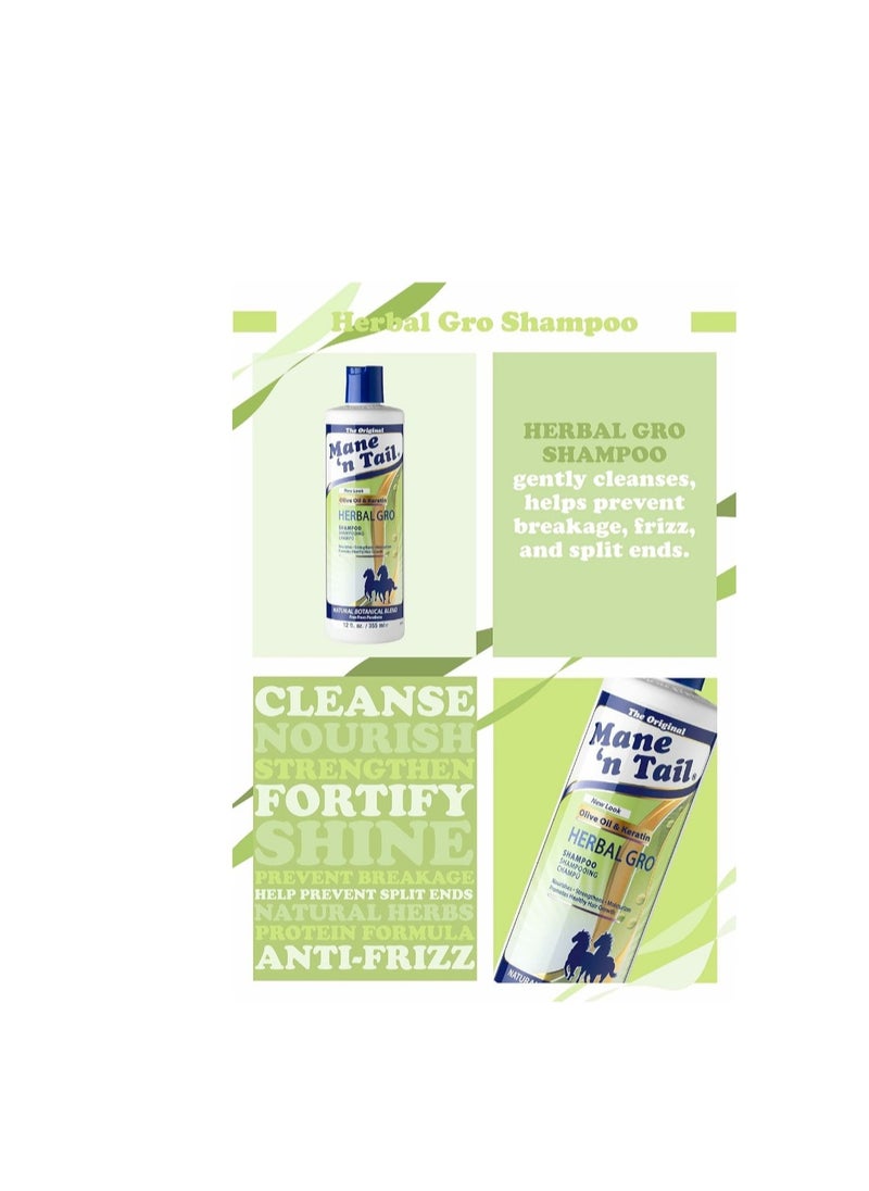 Mane 'n Tail Mane N Tail Herbal Grow Shampoo - 355 ml  - Image 4