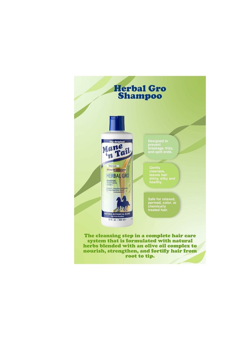 Mane 'n Tail Mane N Tail Herbal Grow Shampoo - 355 ml  - Image 3