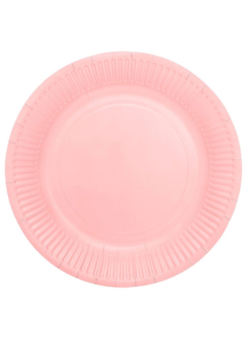 Disposable Paper Plates Pink 23cm 16-Pack