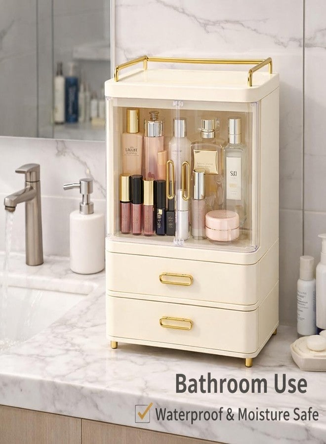 Vasukie Makeup Organizer Box with Drawers | Countertop Cosmetic Organizer for Woman | Cosmetic Storage Box | Organize for Cosmetic Products | Skincare & Beauty Organizer for Vanity,Countertop - Image 4