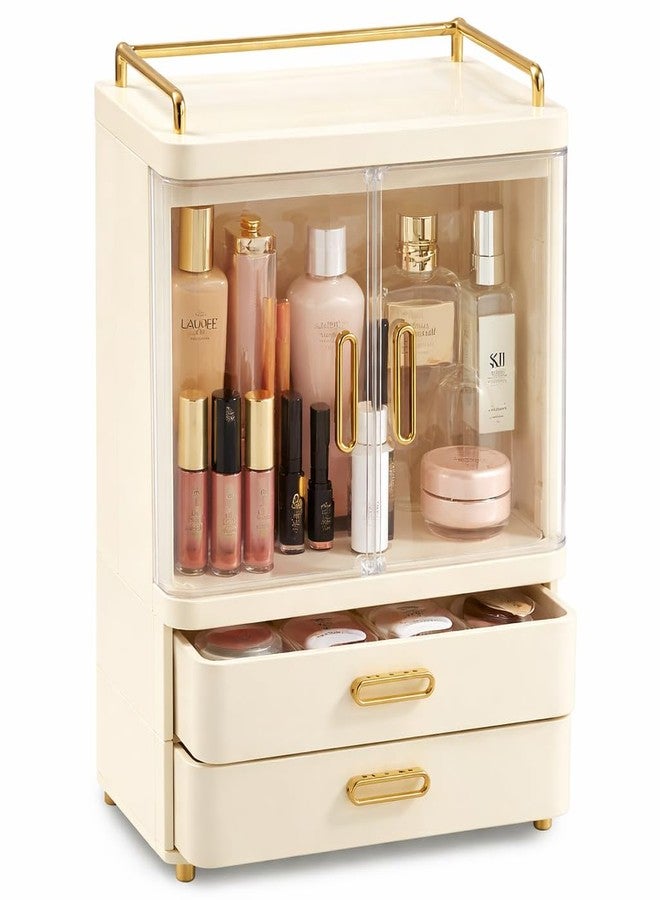 Vasukie Makeup Organizer Box with Drawers | Countertop Cosmetic Organizer for Woman | Cosmetic Storage Box | Organize for Cosmetic Products | Skincare & Beauty Organizer for Vanity,Countertop - Image 1