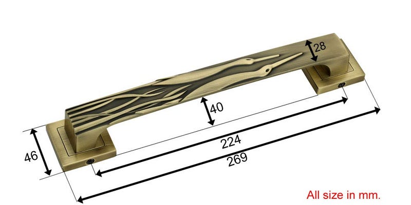 FAST DH96Z 12 inch Brass Antique Finish Main Door Handle/Pull Handle - 1 Pc (Brass, Gold, Yellow) - Image 5