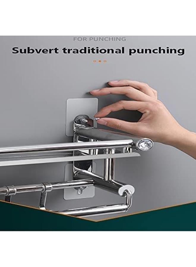 Nail Free Wall Hook Screw Adhesive Non-Trace No Drilling For Bathroom Shower Kitchen Installation Hanging, Waterproof Transparent Screws Hook -Transparent(Pack Of 10) - Image 5