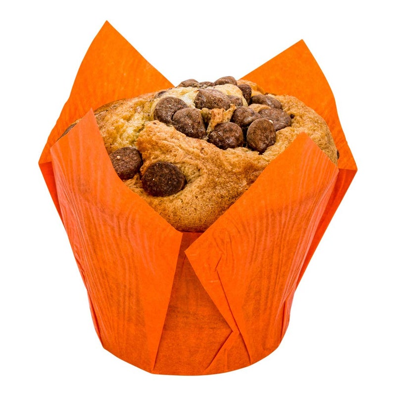 Restaurantware Panificio Premium 4 oz Orange Paper Tulip Baking Cup Paper Baking Cups Perfect for Muffins Cupcakes or Mini Snacks Greaseproof Disposable and Recyclable 200ct Box