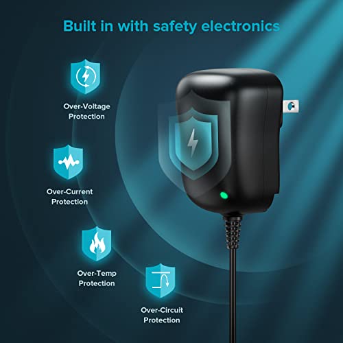 Powseed 12W Universal AC Adapter DC 3V 4.5V 5V 6V 7.5V 9V 12V Power Cord for Household Electronics CCTV IP Camers Routers Speaker Tablet Webcam USB Devices Multi Voltage 1000mA Wall Cord Charger - Image 5