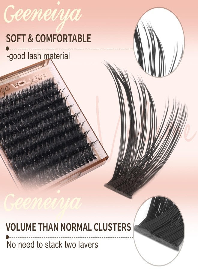 Geeneiya Volume Lash Clusters D Curvature Eyelash Clusters Thick Cluster Eyelash Extensions Wispy Individual Lashes Extensions Waterproof Lashes DIY at Home for Beginners with Lash Map - Image 5