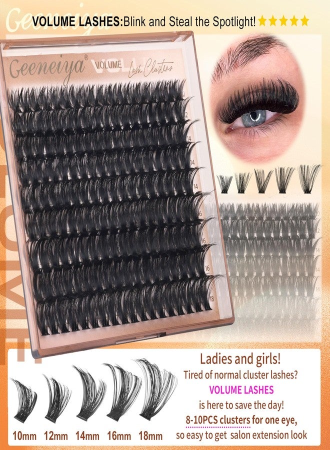 Geeneiya Volume Lash Clusters D Curvature Eyelash Clusters Thick Cluster Eyelash Extensions Wispy Individual Lashes Extensions Waterproof Lashes DIY at Home for Beginners with Lash Map - Image 2