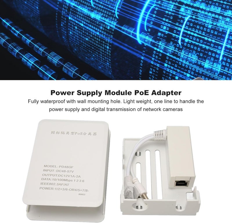 كلاراكو وحدة إمداد الطاقة المقاومة للماء ومحول PoE ومخرجات طاقة عالية 48 فولت إلى 12 فولت وصندوق مقسم PoE وبنية متينة وسهولة التركيب - Image 4