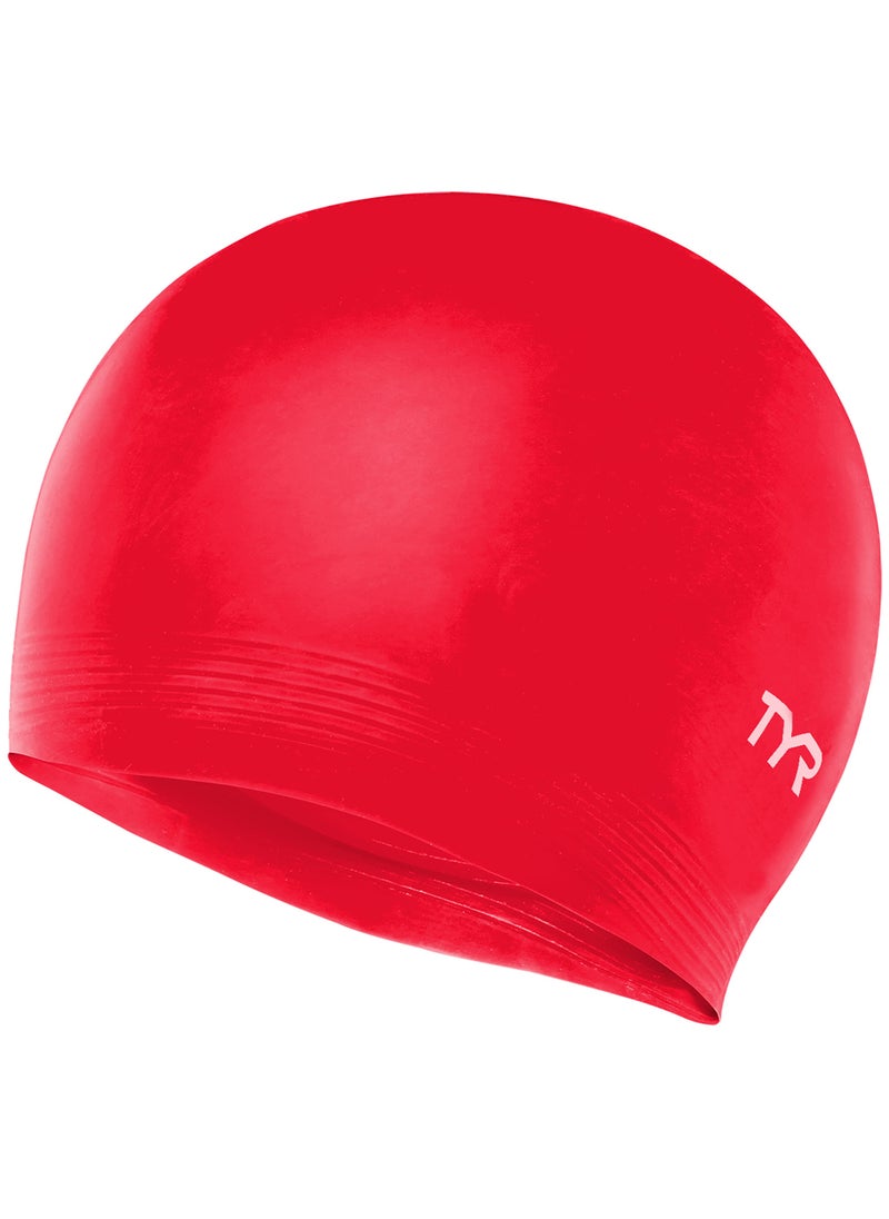 TYR TYR Latex Swim Cap, Red  - Image 1