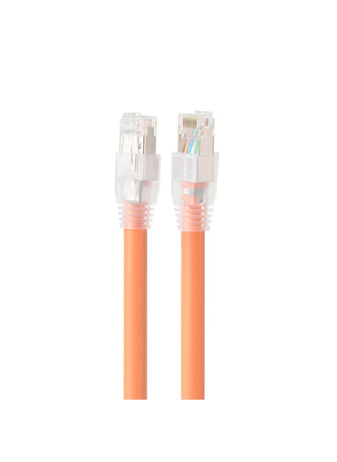 Generic CNCOB Class 8 10 Gigabit Electric Competition Network Cable CAT8 Shielded High Speed Rj45 Network Jumper 5G Router Broadband Cable-Color:Orange-Line Length:8M  - Image 5